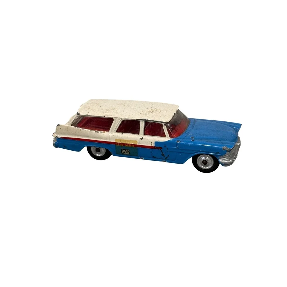 Vintage Corgi Toys Plymouth Sports Suburban US Mail Diecast Car Blue‎ White 4in